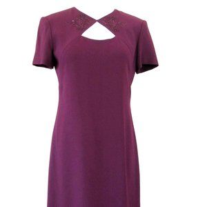 Liz Claiborne burgundy crepe dress size 4